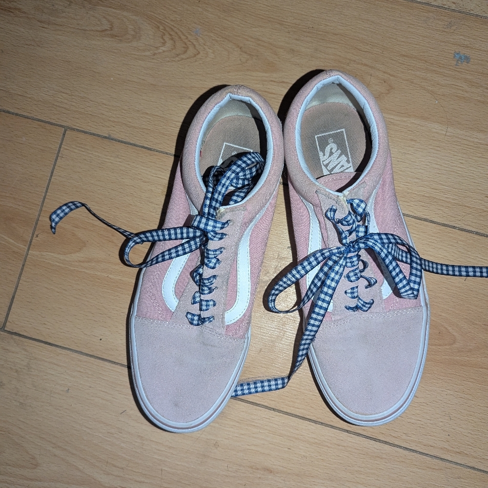 Vans Old Skool Skate Shoes Women's 10 Blushing Pink Suede and Canvas